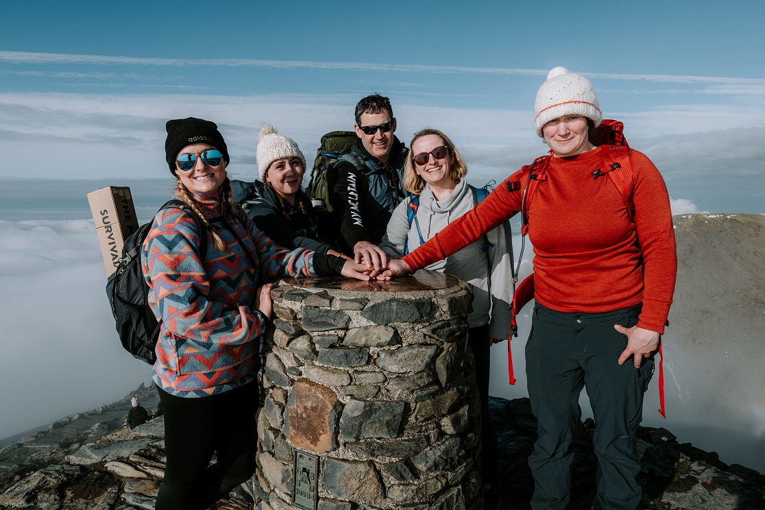The Mountain, Snowdon walk - 7th February, 2023-73SmlEdit summit mountain top goals achievement